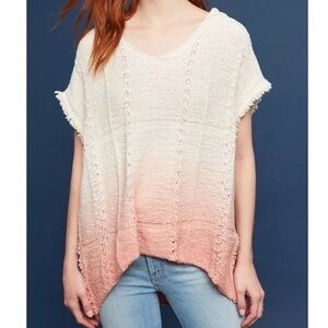Anthropologie MOTH EUC Ombre Fringed Beachside Hoodie Sweater Medium/Large